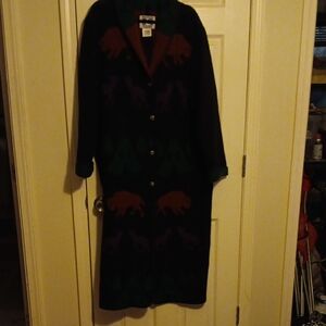 Women's Black and Green Patterned Utility Jacket